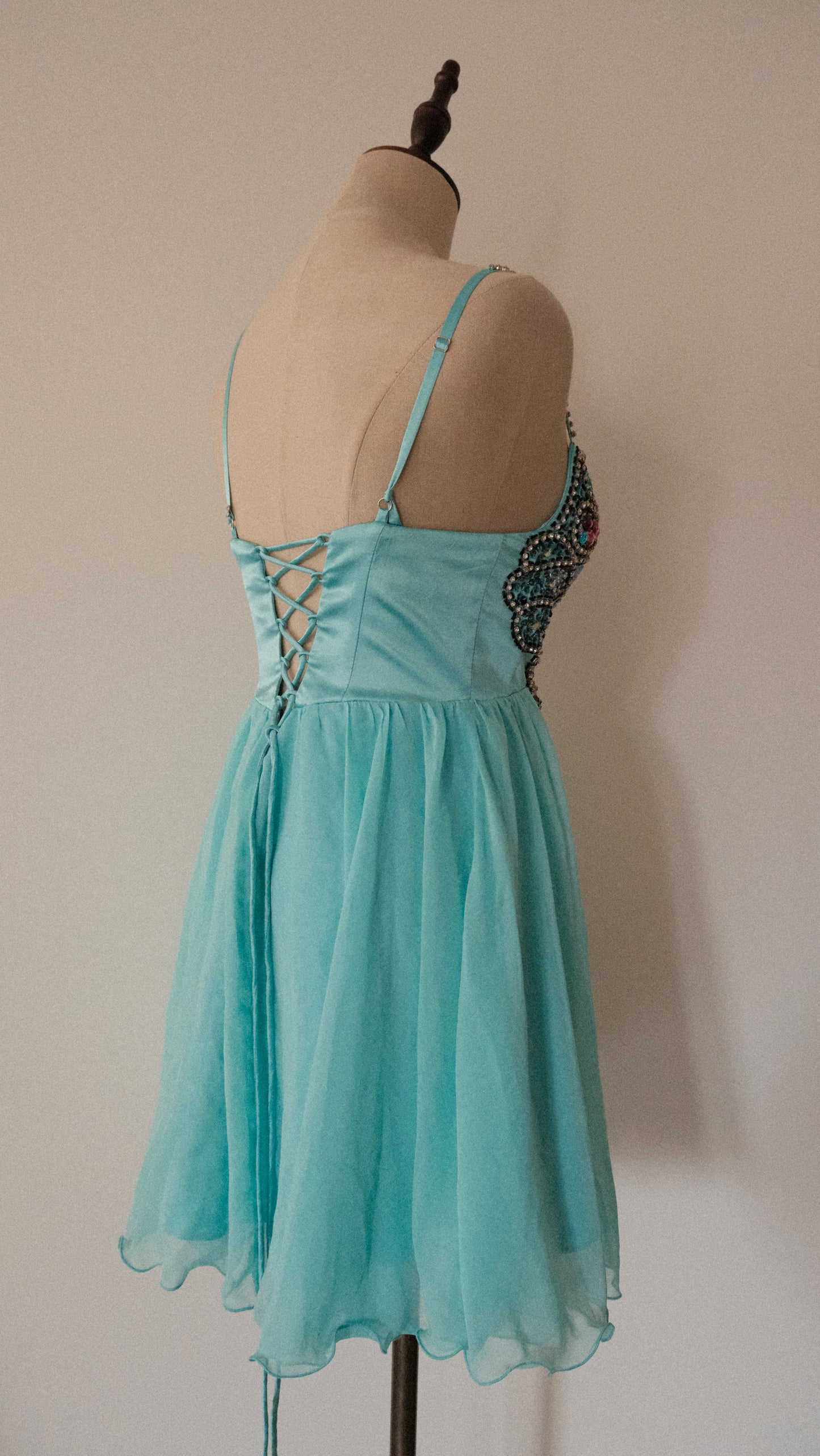 Vintage Daisy butterfly bustier dress (XS/S-L)
