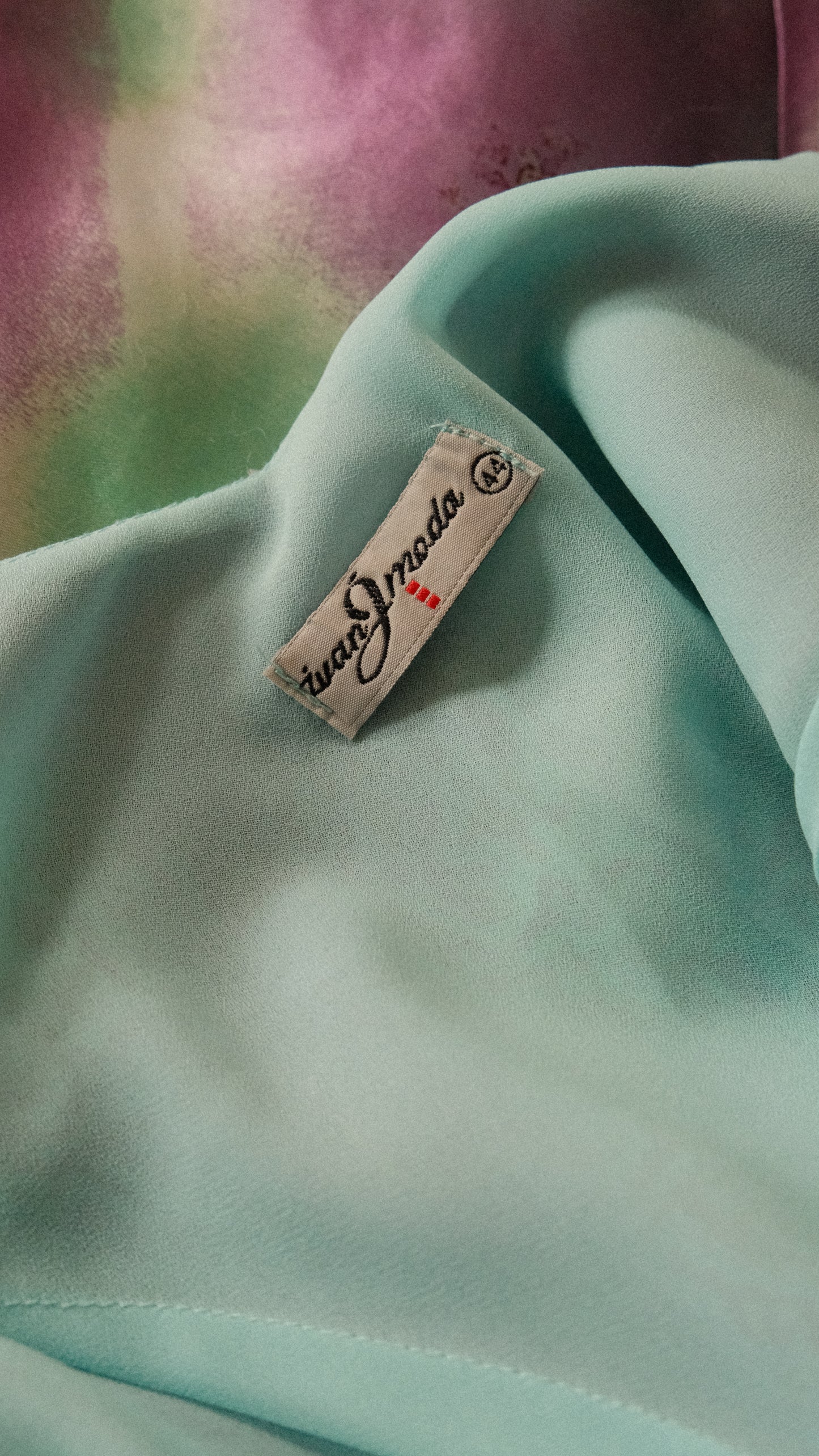 Turquoise and purple vintage dress (M)