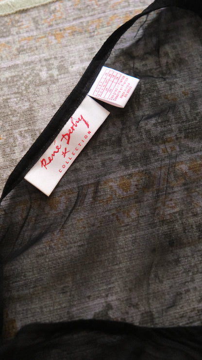 Vintage Rene Derhy dark floral dress (L-XL)