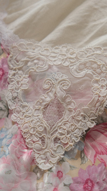 Vintage romantic floral USA cami (M-L)
