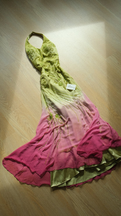 Vintage Spanish fae ombre dress (L)