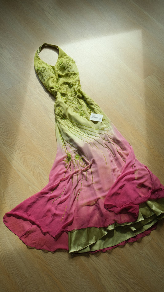 Vintage Spanish fae ombre dress (L)