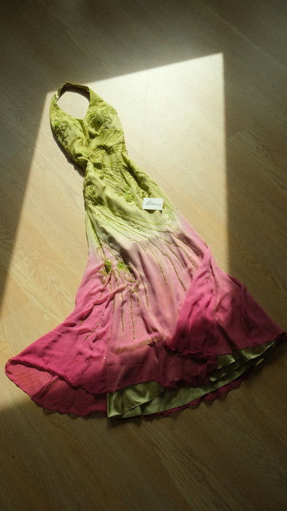 Vintage Spanish fae ombre dress (L)