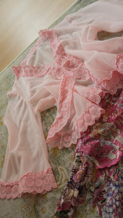 Vintage Marvel soft pink lingerie cardigan (S-L)
