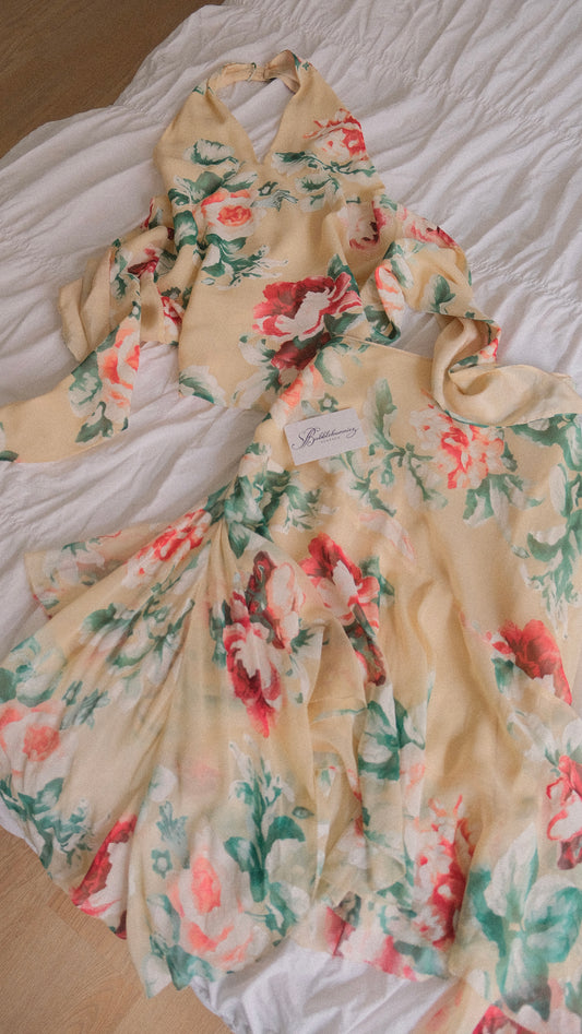 Vintage Italian floral 2 piece set (M)