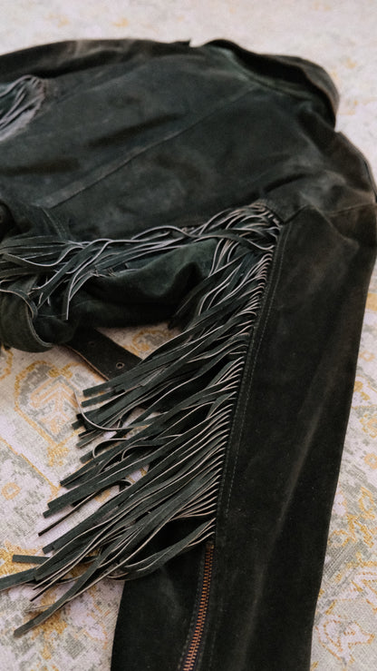 Deep Green Spanish Fringe jacket (M, L)