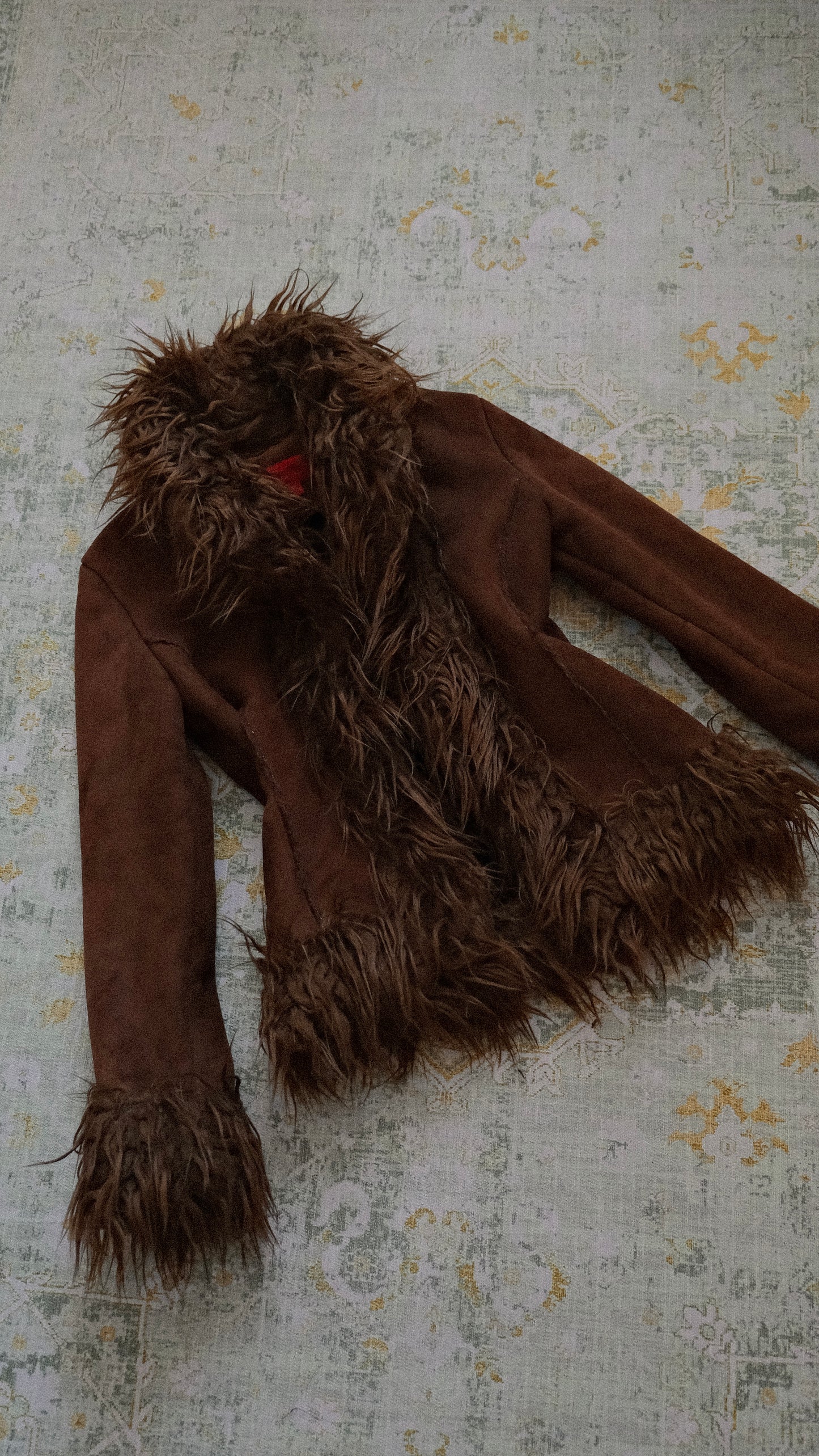 Faux Fur Chocolate jacket (S, M)