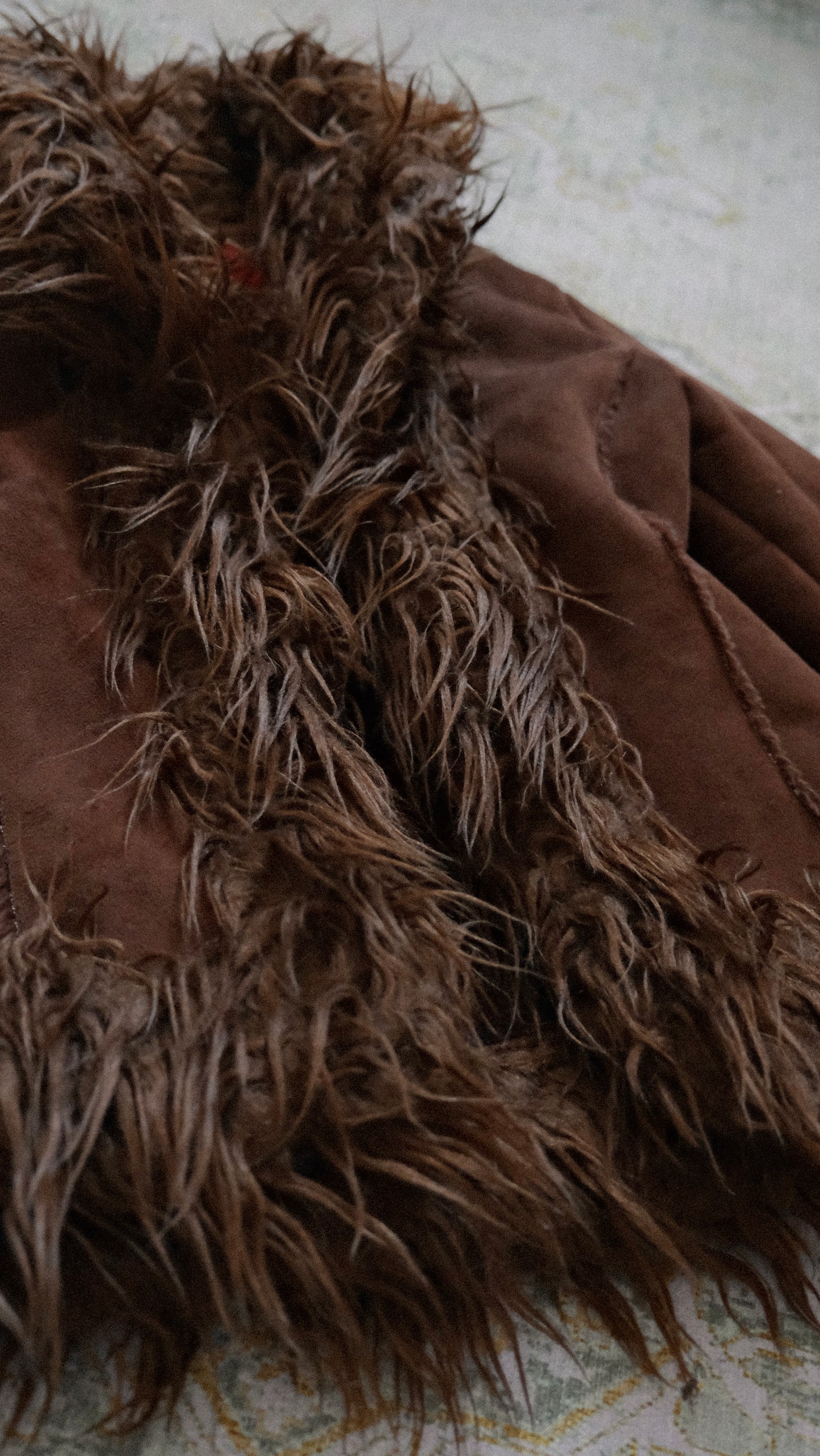 Faux Fur Chocolate jacket (S, M)