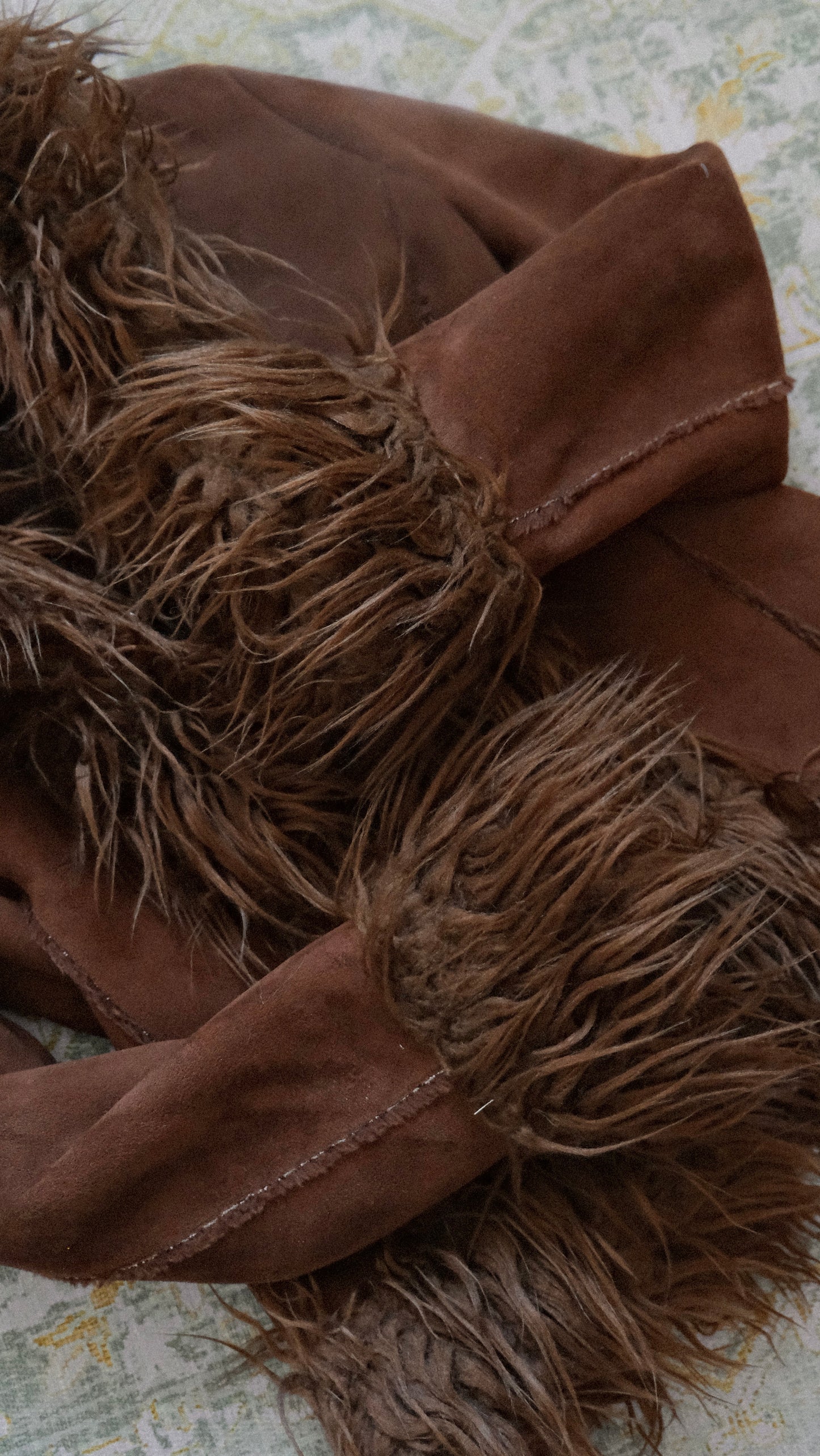 Faux Fur Chocolate jacket (S, M)