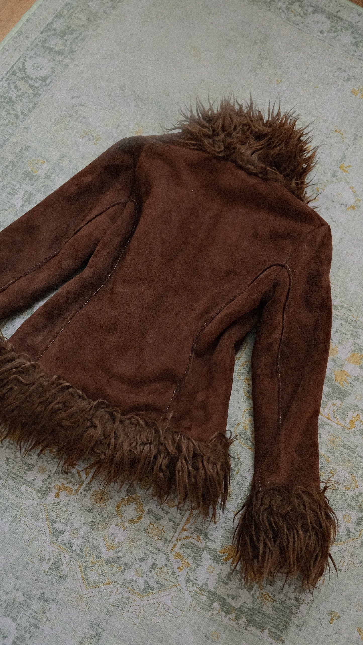 Faux Fur Chocolate jacket (S, M)