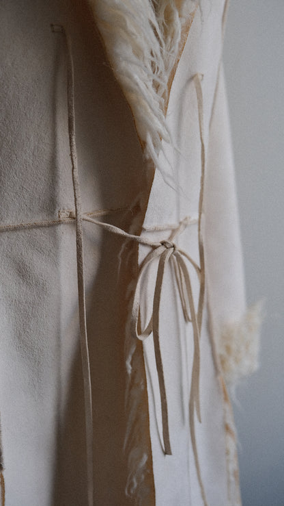 Vintage French Faux Fur winter coat (M)