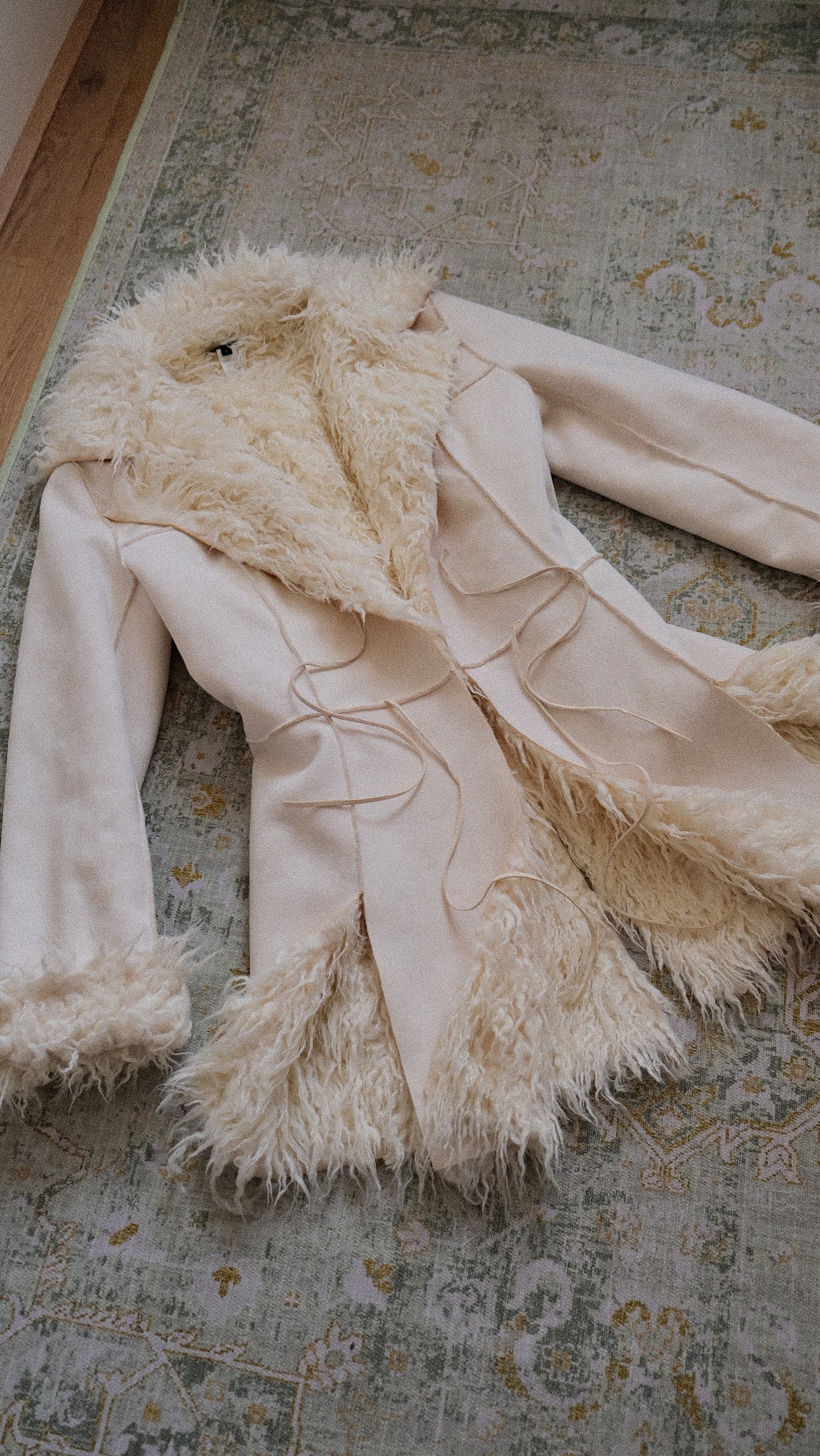Vintage French Faux Fur winter coat (M)