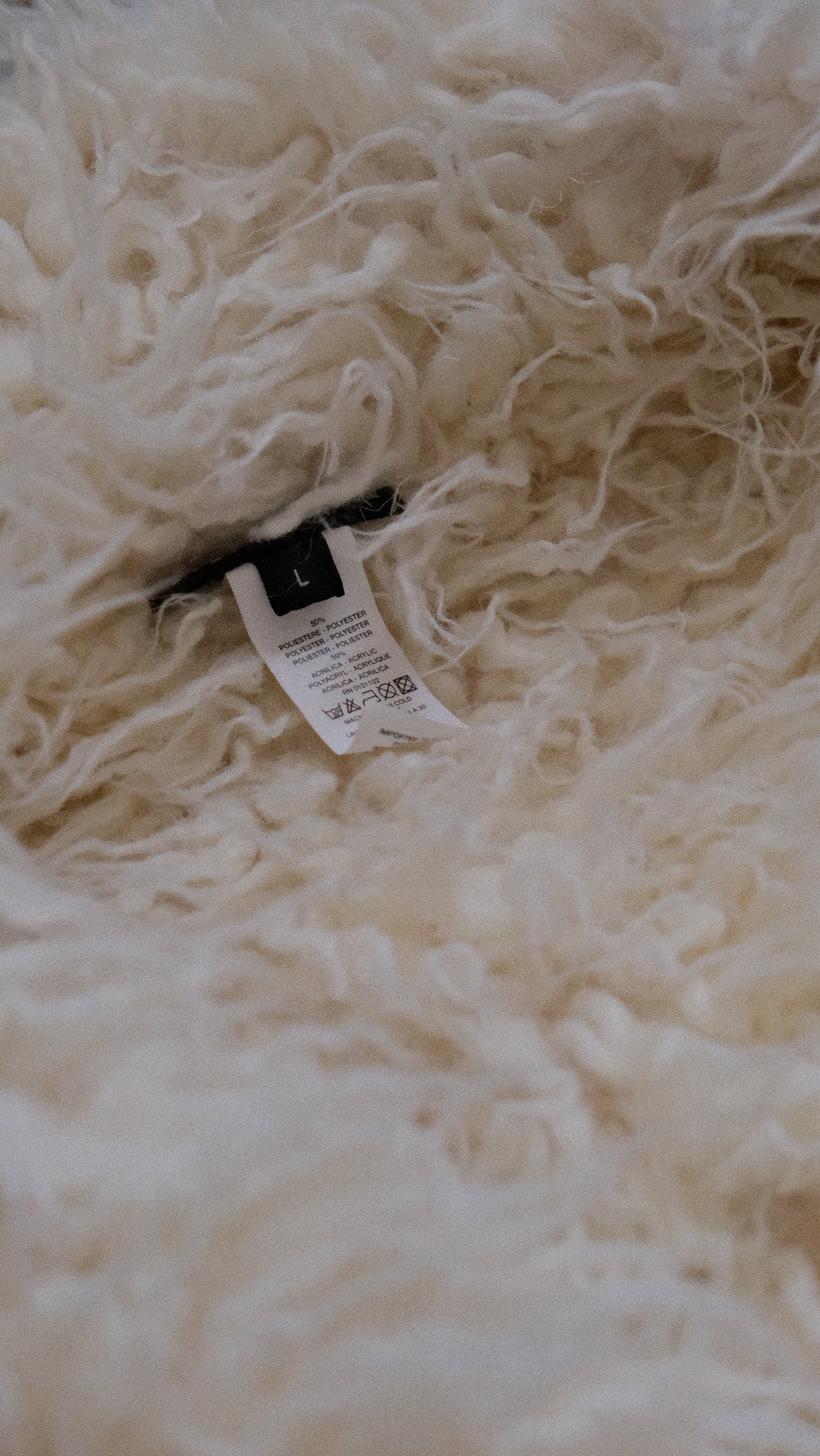 Vintage French Faux Fur winter coat (M)