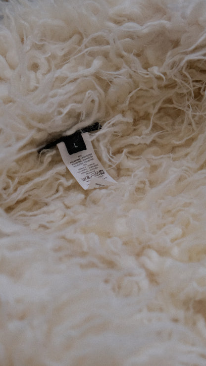 Vintage French Faux Fur winter coat (M)