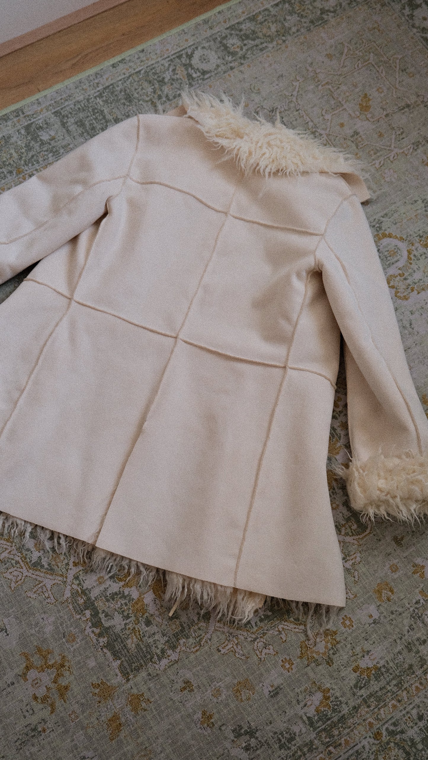 Vintage French Faux Fur winter coat (M)