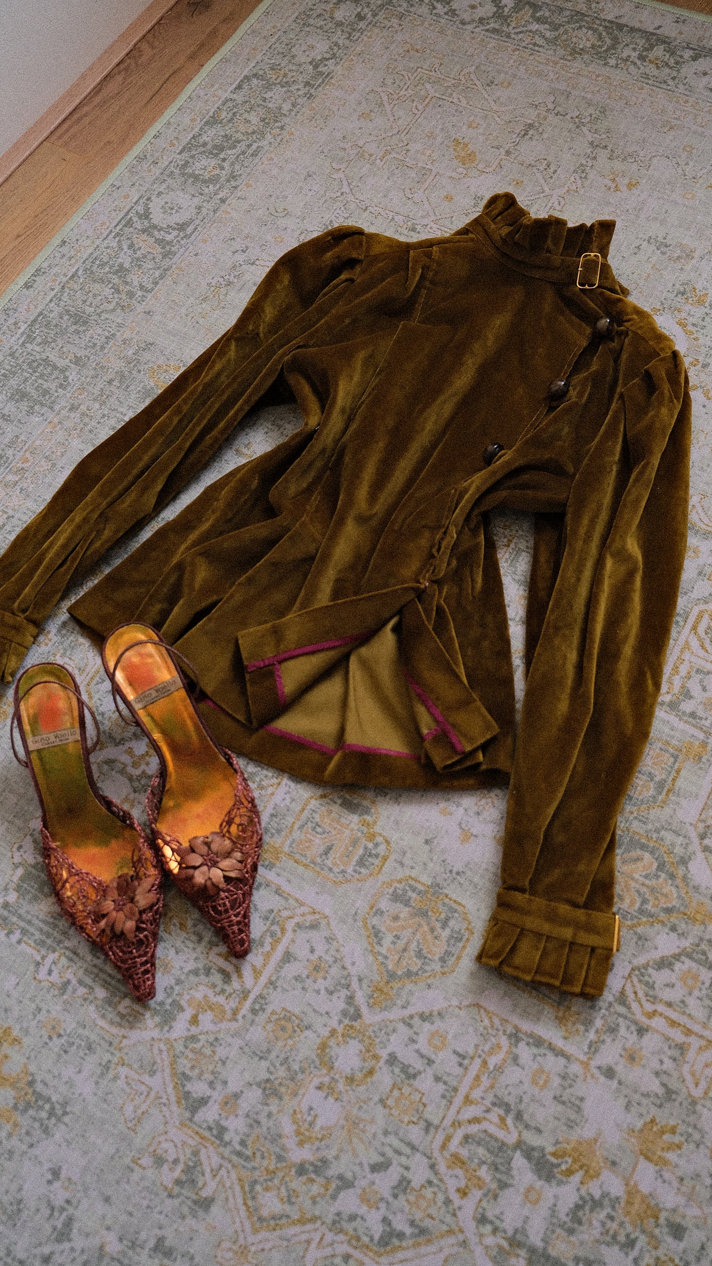 Velours vintage Buckle jacket (XS/S, S)