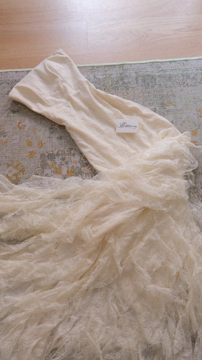 Vintage fairy ruffle bridal gown (XXS/XS)