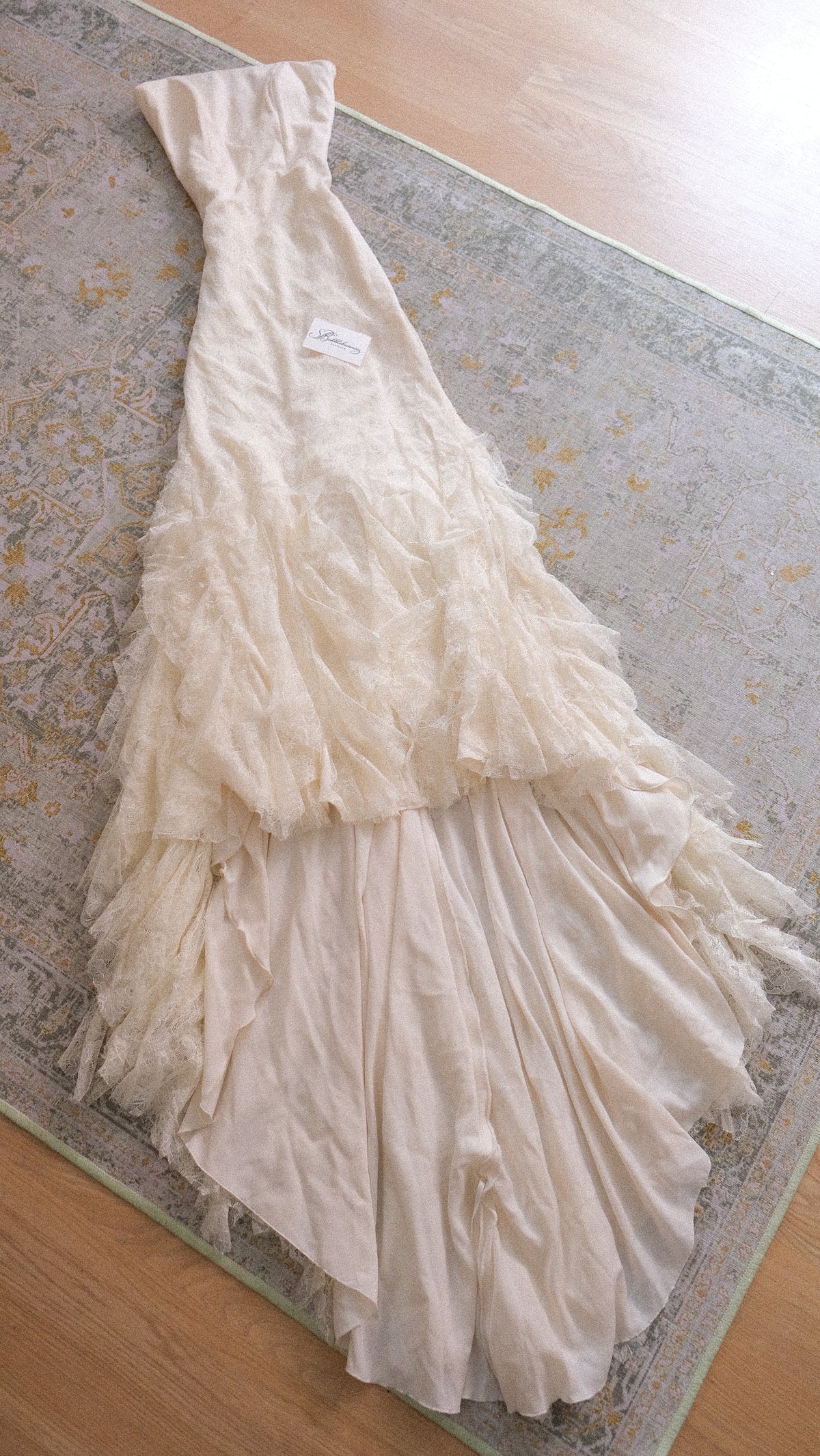Vintage fairy ruffle bridal gown (XXS/XS)