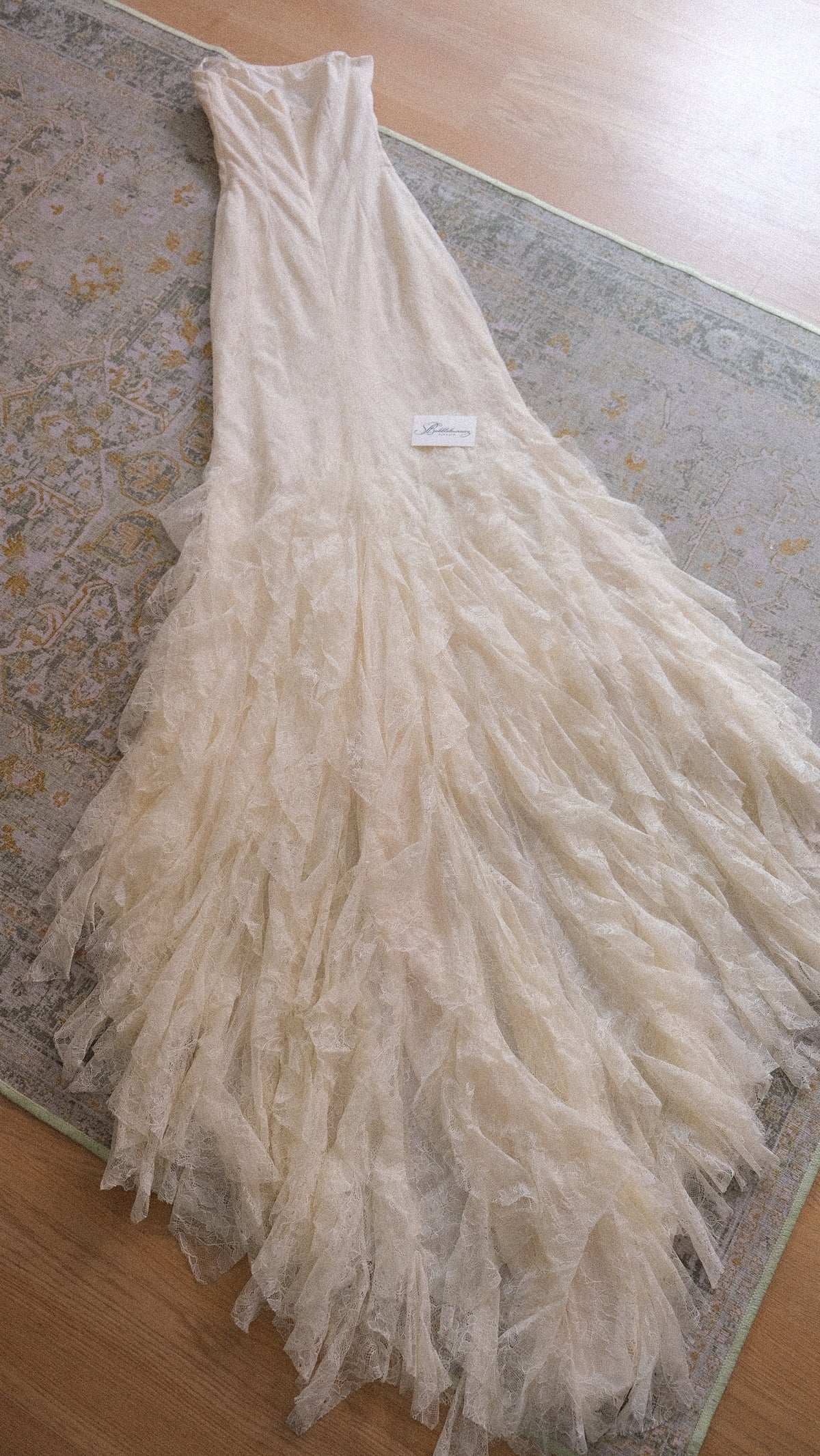 Vintage fairy ruffle bridal gown (XXS/XS)