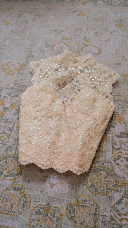 Vintage Bridal French corset (XS, B cup)