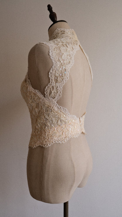 Vintage Bridal French corset (XS, B cup)