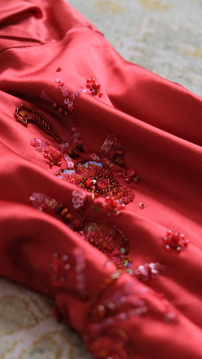 Red fairytale evening dress (M)