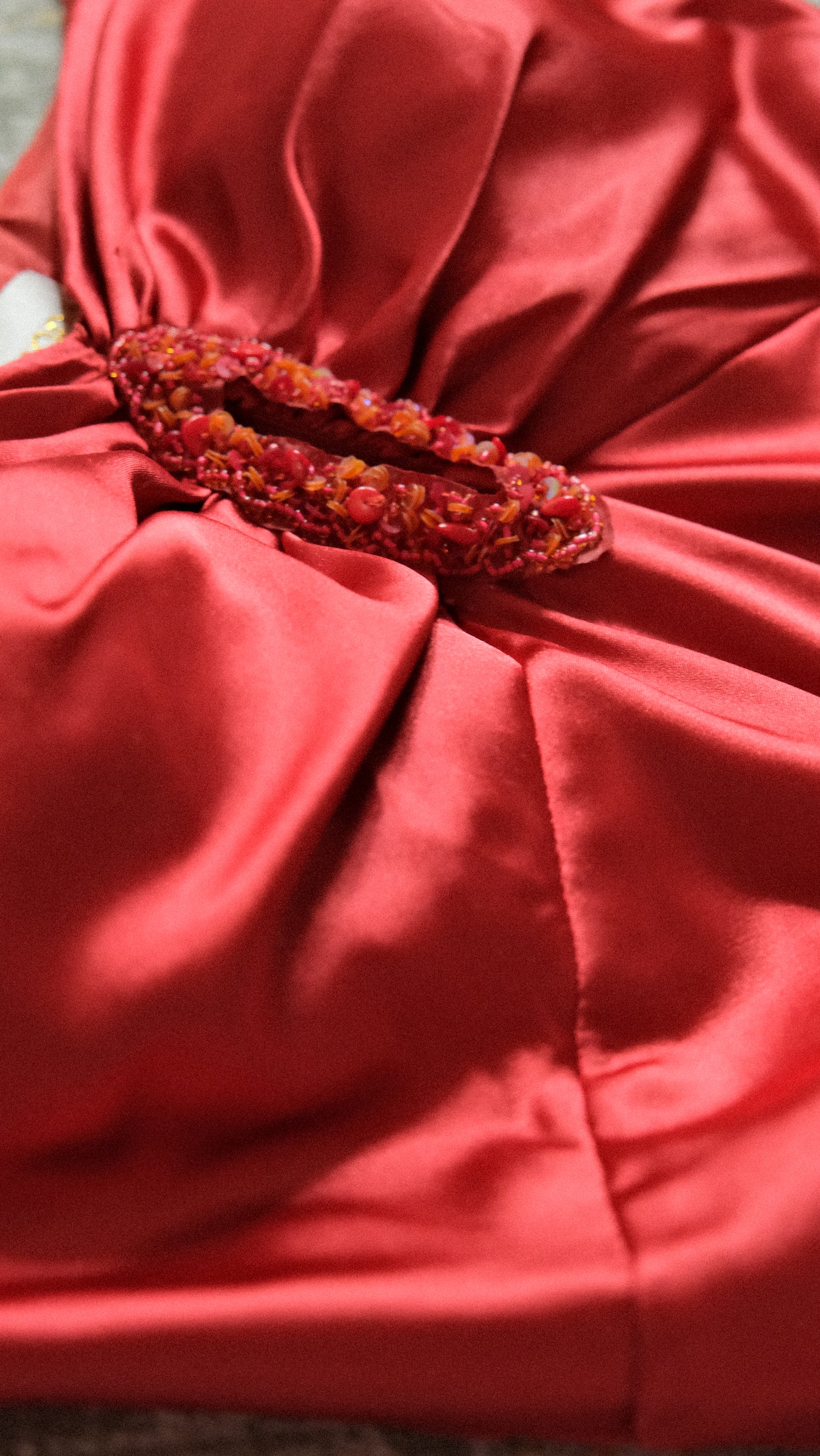 Red fairytale evening dress (M)