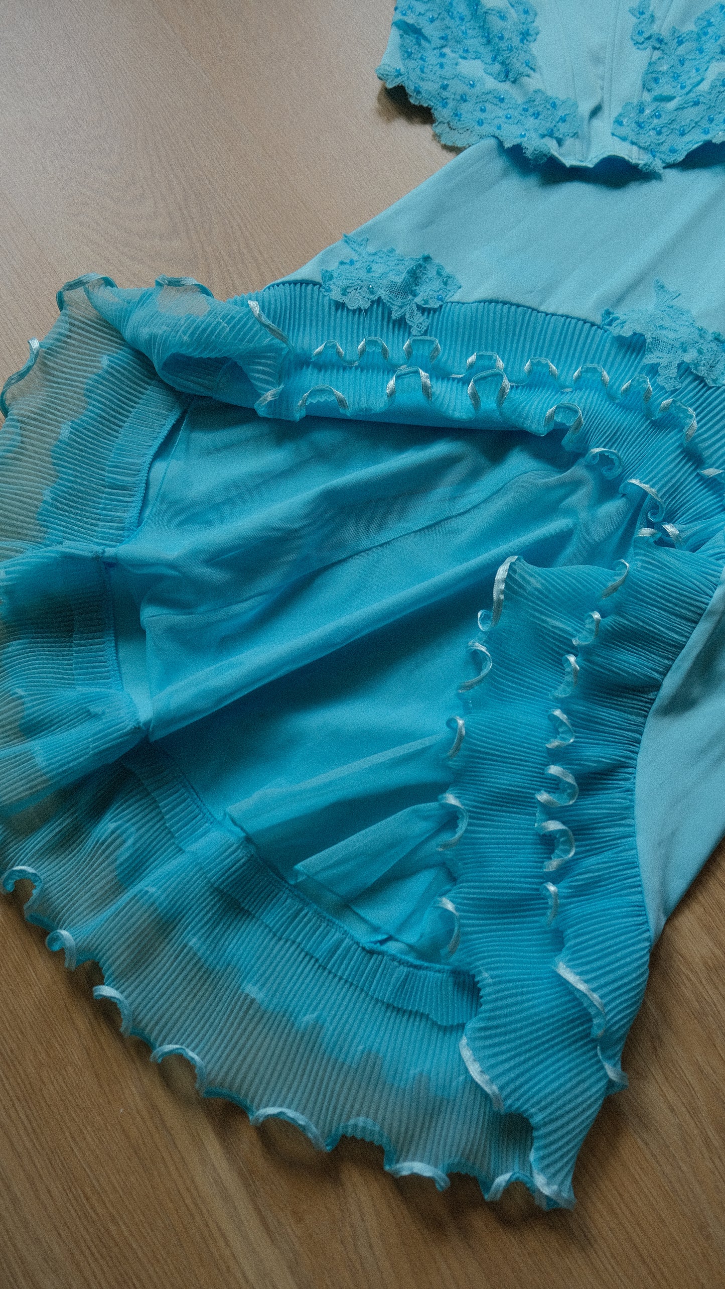 Vintage vibrant blue mermaid 2 piece set (S-S/M)