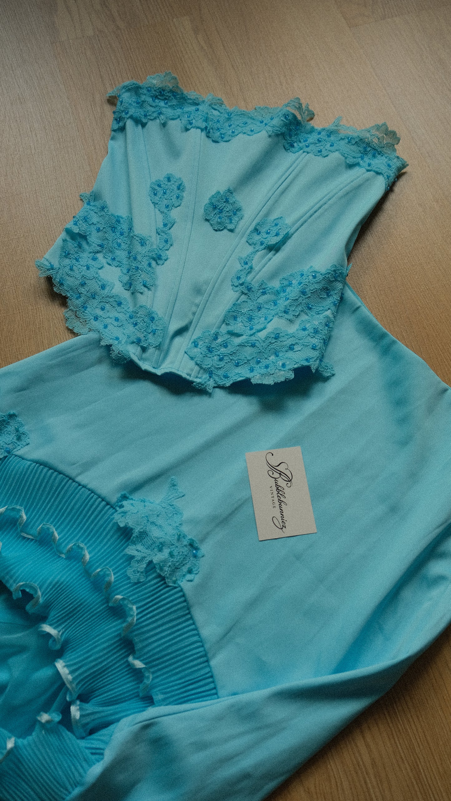 Vintage vibrant blue mermaid 2 piece set (S-S/M)