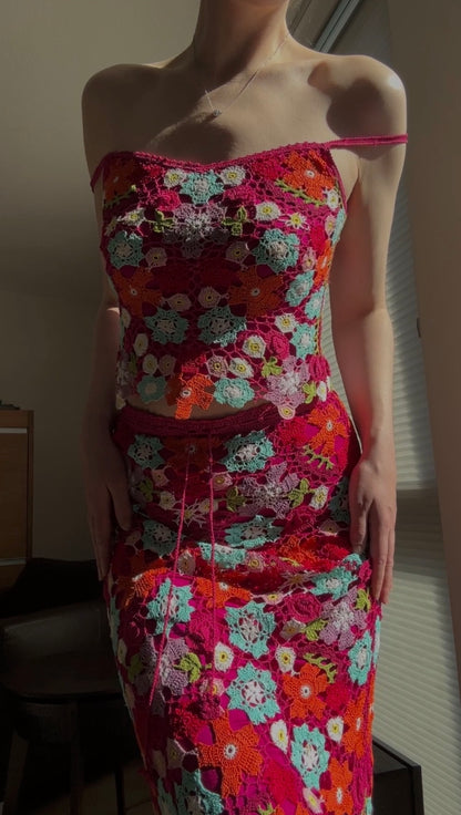 Rare vintage Karen Millen floral 2 piece set (S-M)