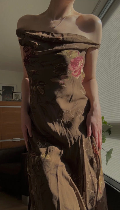 Vintage floral summer dress (S-M)