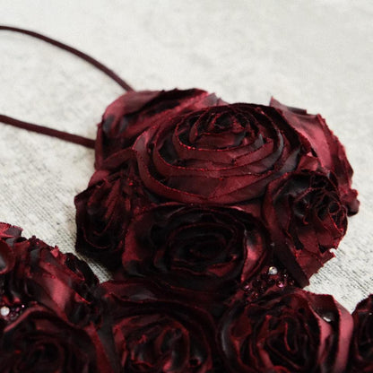 Dark rose in bloom dress (M, M/L)