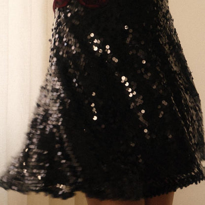 Dark rose in bloom dress (M, M/L)