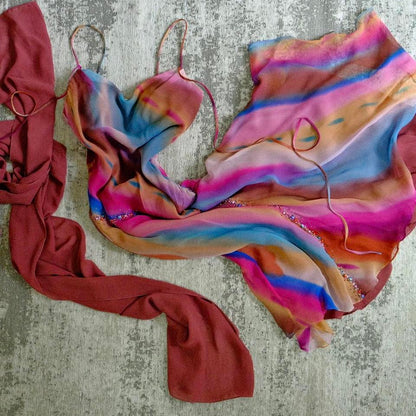 Sunset hue romance dress (S/M, M)