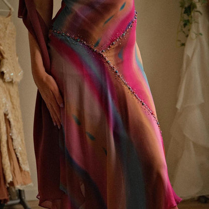 Sunset hue romance dress (S/M, M)