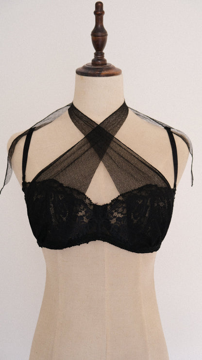 Vintage La Perla sheer ribbon bra (75B/34B)