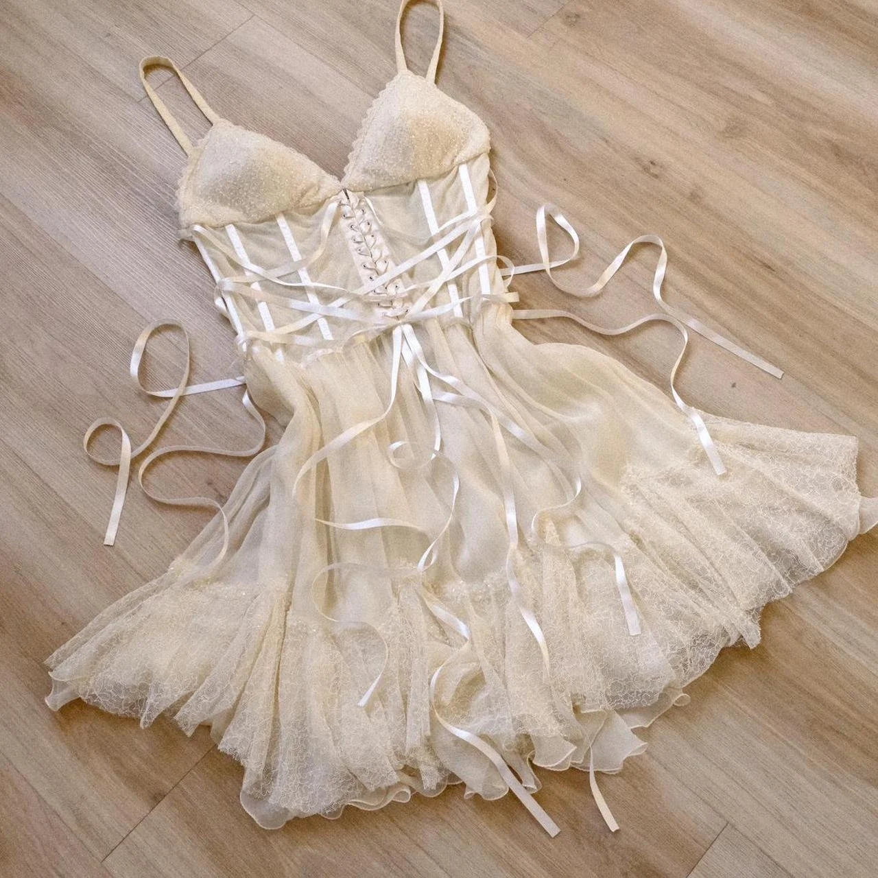 Delicate Bridal Fantasy dress (S/M, M)