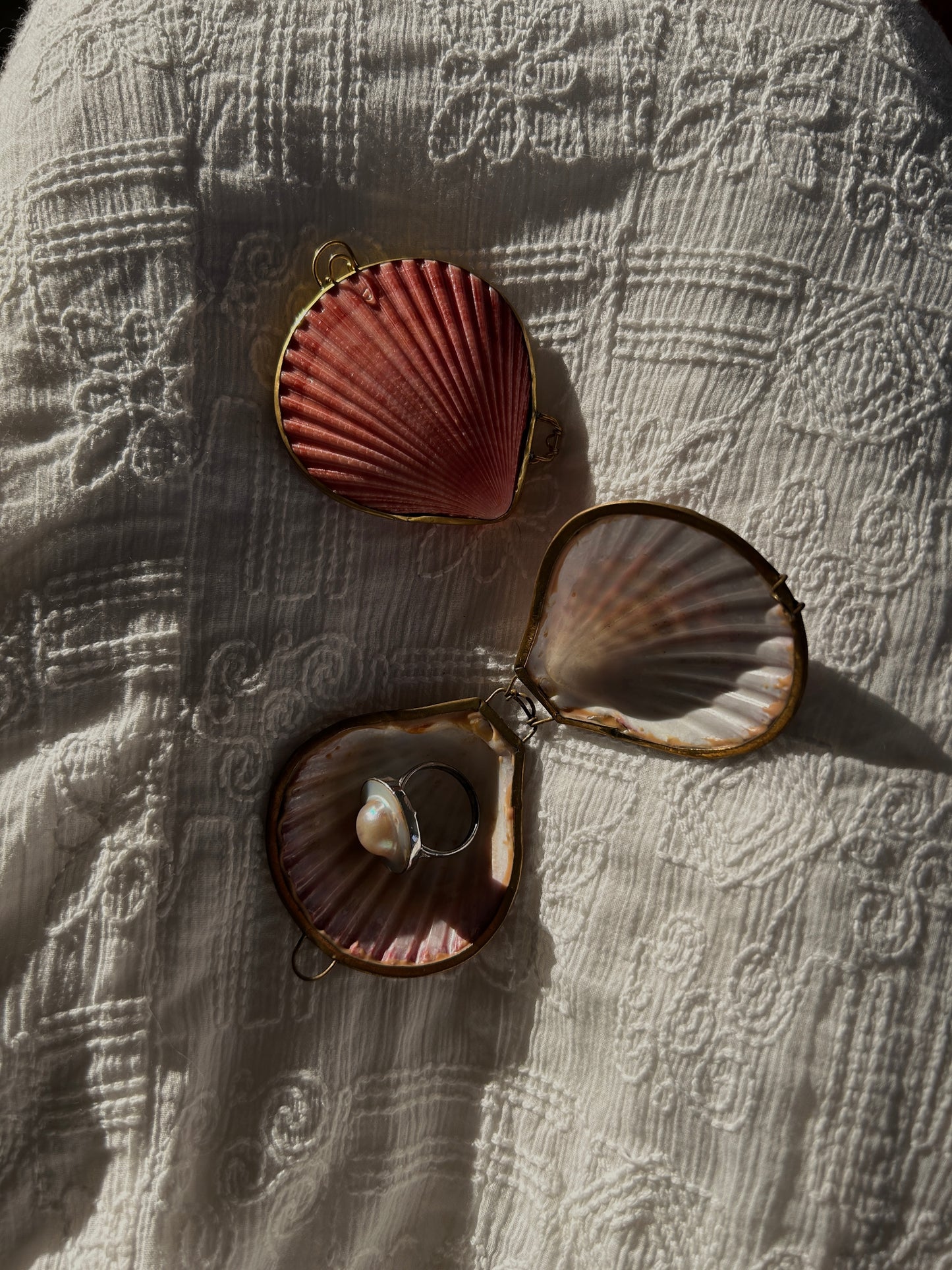 Faux pearl vintage ring