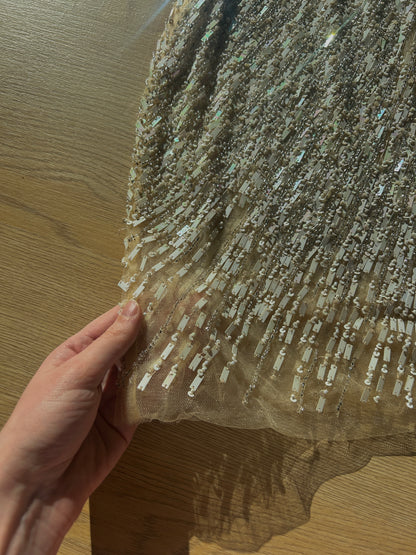 Rare ivory mesh sequin dress (M)