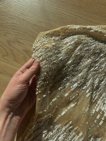 Rare ivory mesh sequin dress (M)