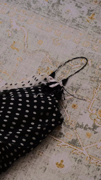 Cascading Polkadot dress (S)