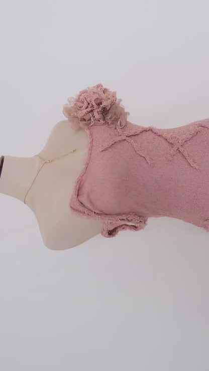 Princess puffy blush dress (M)