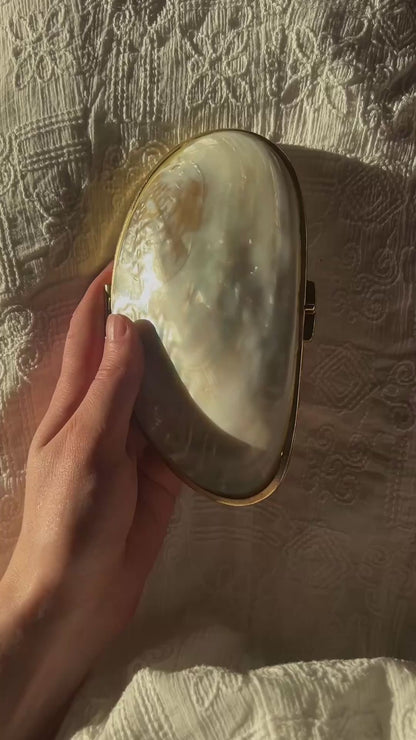 Vintage mother of pearl clutch circa 1950
