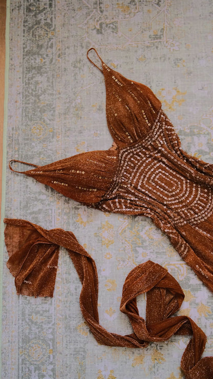 Bronze Sequin dress (L)