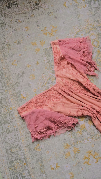 Blush fairy flutter dress (M/L, L)